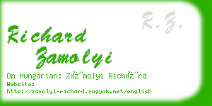 richard zamolyi business card